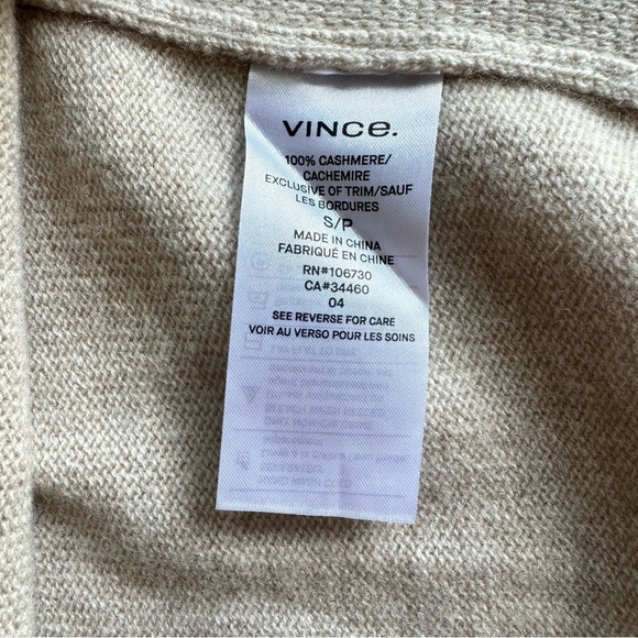 Vince Asymmetrical Cashmere Sweater Sz S - Picture 7 of 11
